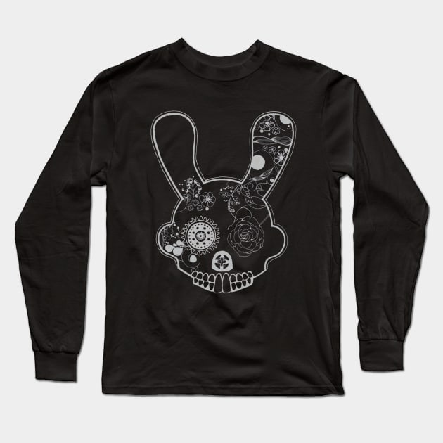 Sugarskull Rabbit Long Sleeve T-Shirt by Bollocks